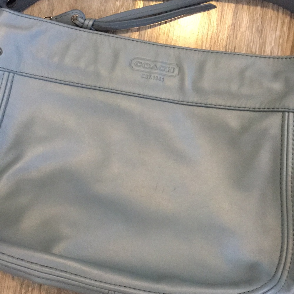 Coach Zoe Hobo Bag Light Blue and Like New! 💙